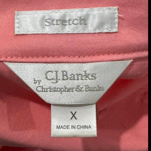 CJ Banks Christopher Banks Light Coral Button Front Jacket Ladies Plus Size X - Picture 5 of 6